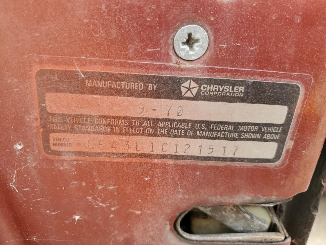 CE43L1C121517 1971 Chrysler Newport