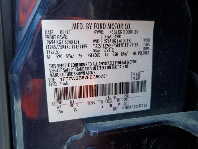 2015 FORD F250 - 1FT7W2B62FEC50751