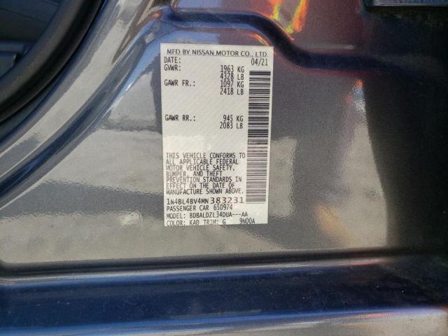 2021 Nissan Altima S VIN: 1N4BL4BV4MN383231 Lot: 41034174