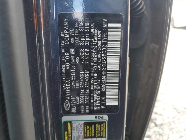2019 HYUNDAI SANTA FE X - KM8SM4HF3KU298032
