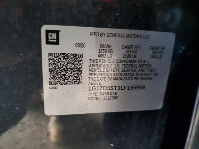 2020 CHEVROLET MALIBU LT 1G1ZD5ST3LF155958