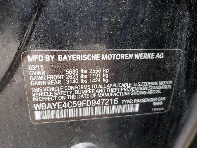 VIN WBAYE4C59FD947216 2015 BMW 7 Series, 740 LI no.12