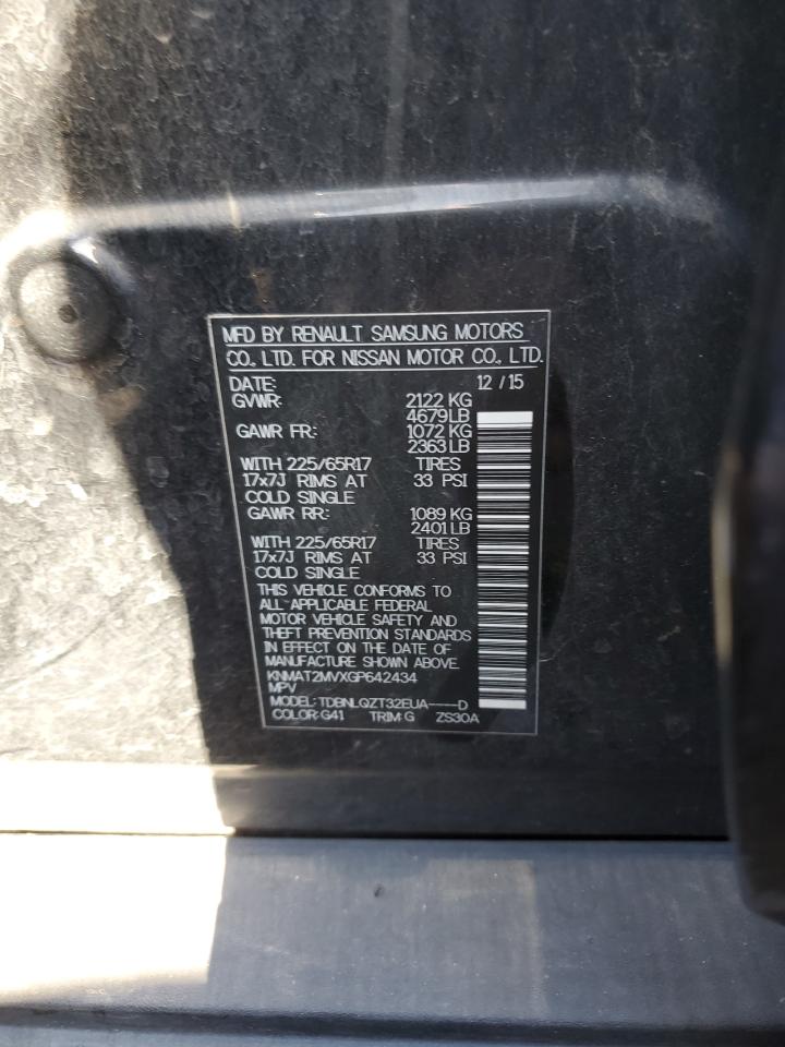 KNMAT2MVXGP642434 2016 Nissan Rogue S