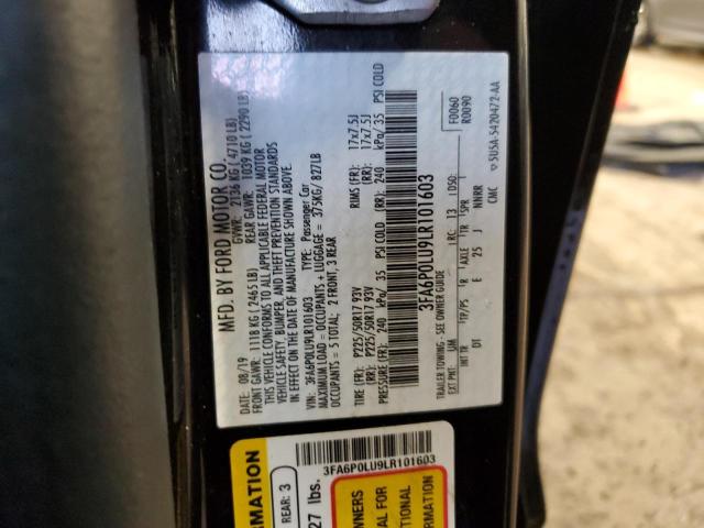 3FA6P0LU9LR101603 2020 FORD FUSION - Image 12