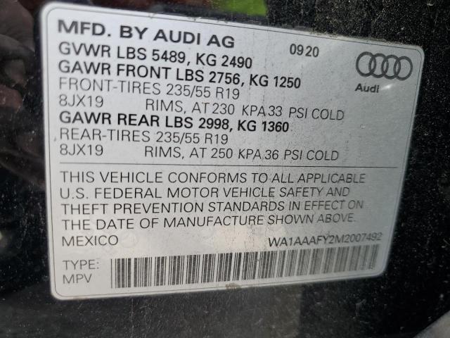 WA1AAAFY2M2007492 2021 AUDI Q5, photo no. 13