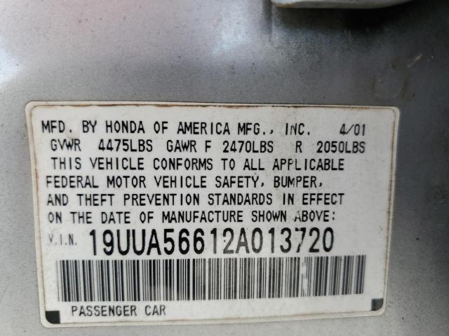 2002 Acura 3.2Tl VIN: 19UUA56612A013720 Lot: 42149044