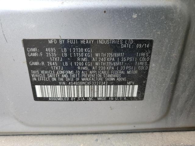 2015 SUBARU OUTBACK 2. - 4S4BSBHCXF3227342