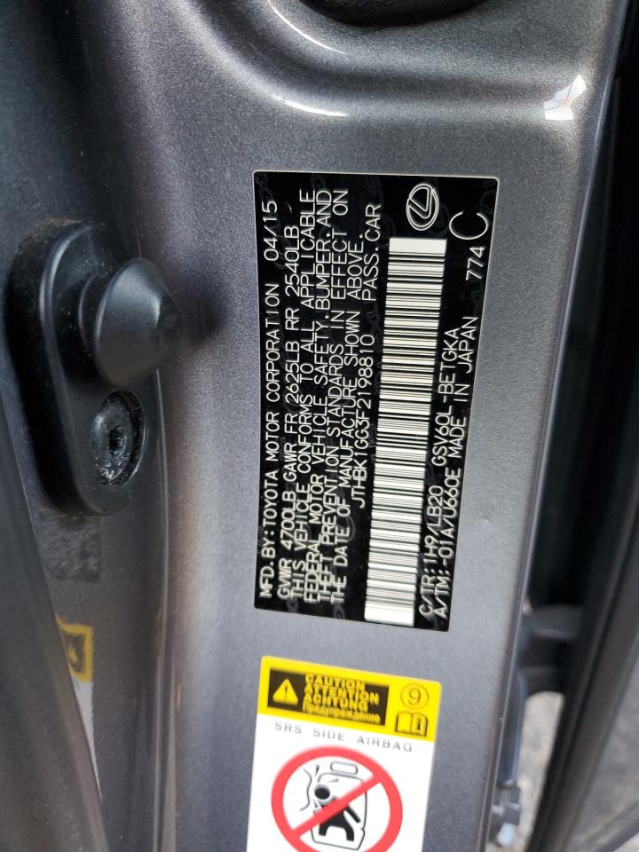 JTHBK1GG3F2198810 2015 Lexus Es 350