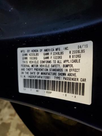 2015 HONDA ACCORD LX 1HGCR2F34FA170981