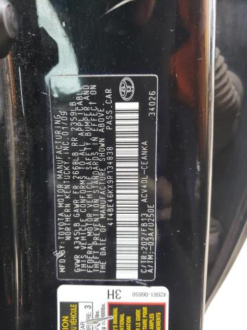 4T4BE46KX9R134838 2009 Toyota Camry Base