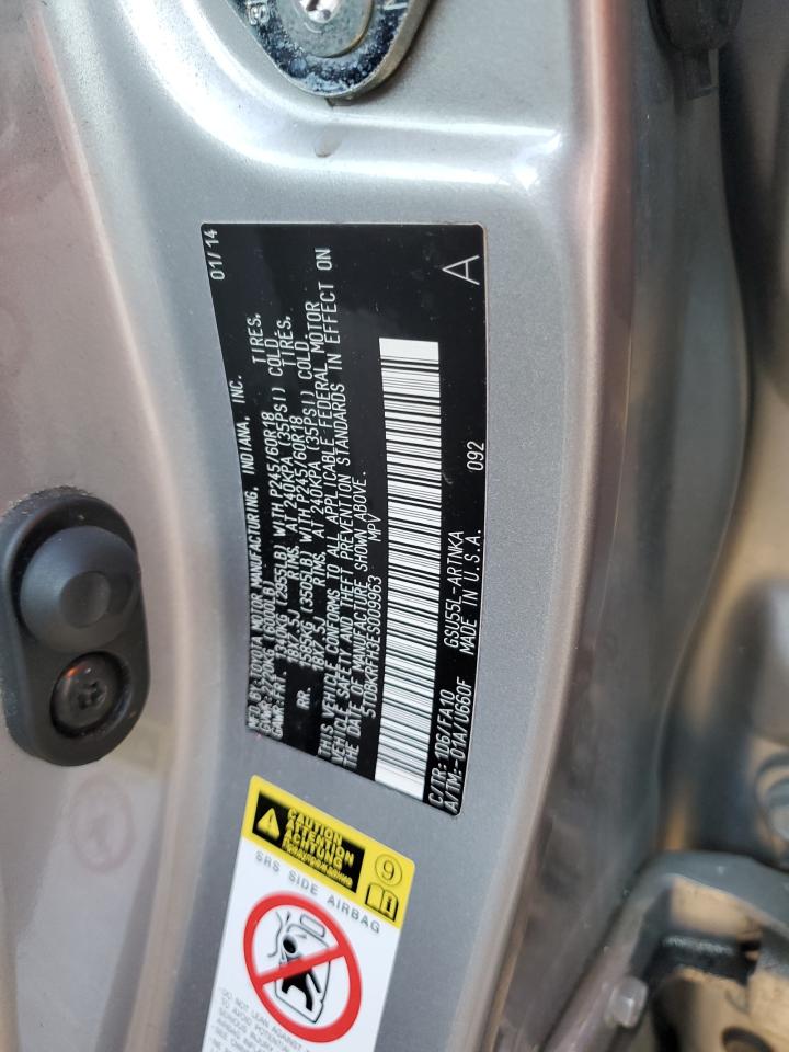 5TDBKRFH3ES009963 2014 Toyota Highlander Le