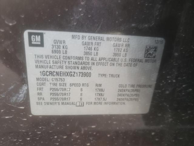 2016 CHEVROLET SILVERADO 1GCRCNEHXGZ173900