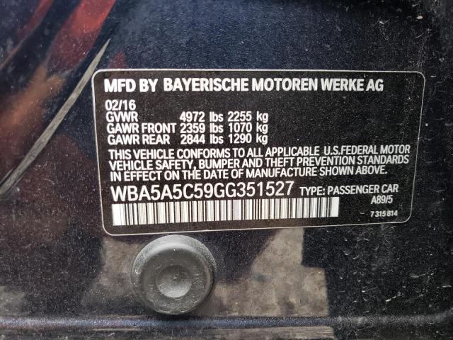 VIN WBA5A5C59GG351527 2016 BMW 5 Series, 528 I no.13