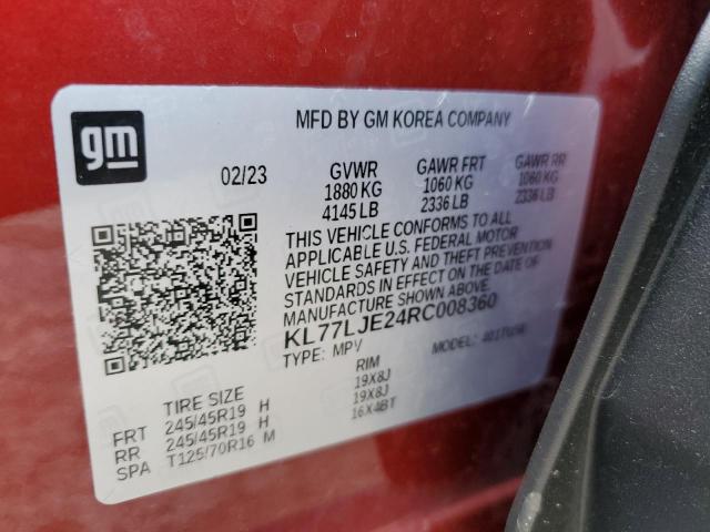 2024 CHEVROLET TRAX 2RS KL77LJE24RC008360