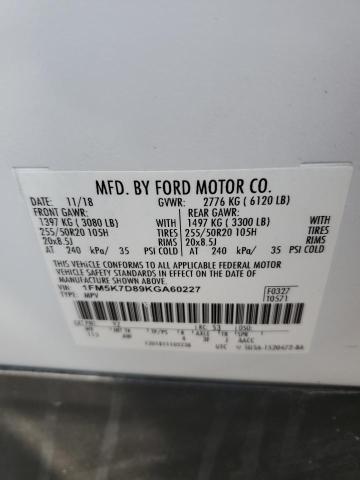 2019 Ford Explorer Xlt VIN: 1FM5K7D89KGA60227 Lot: 42680924