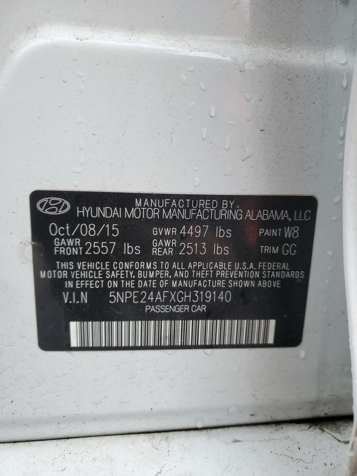 5NPE24AFXGH319140 2016 Hyundai Sonata Se