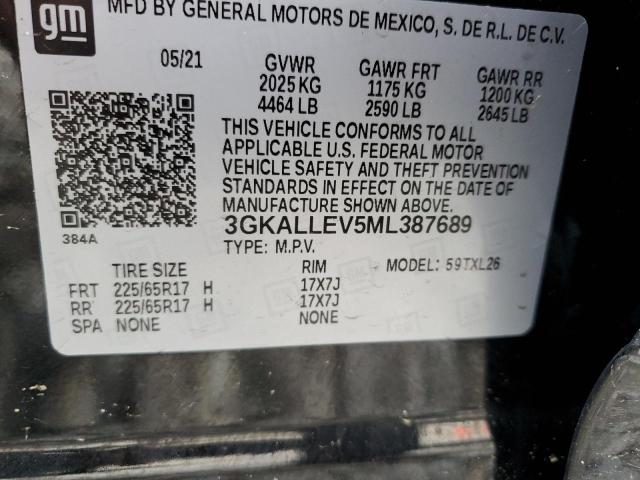 2021 GMC TERRAIN SL 3GKALLEV5ML387689
