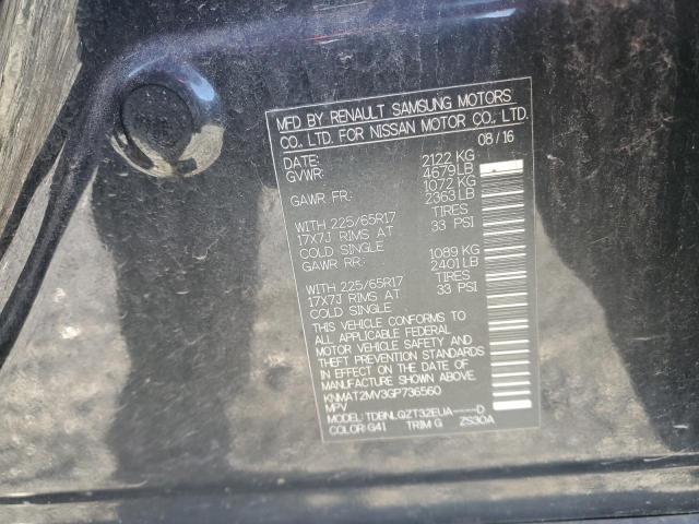 2016 NISSAN ROGUE S KNMAT2MV3GP736560