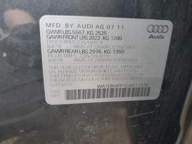 2012 Audi Q5 Premium Plus VIN: WA1DKAFP1CA011538 Lot: 41619354