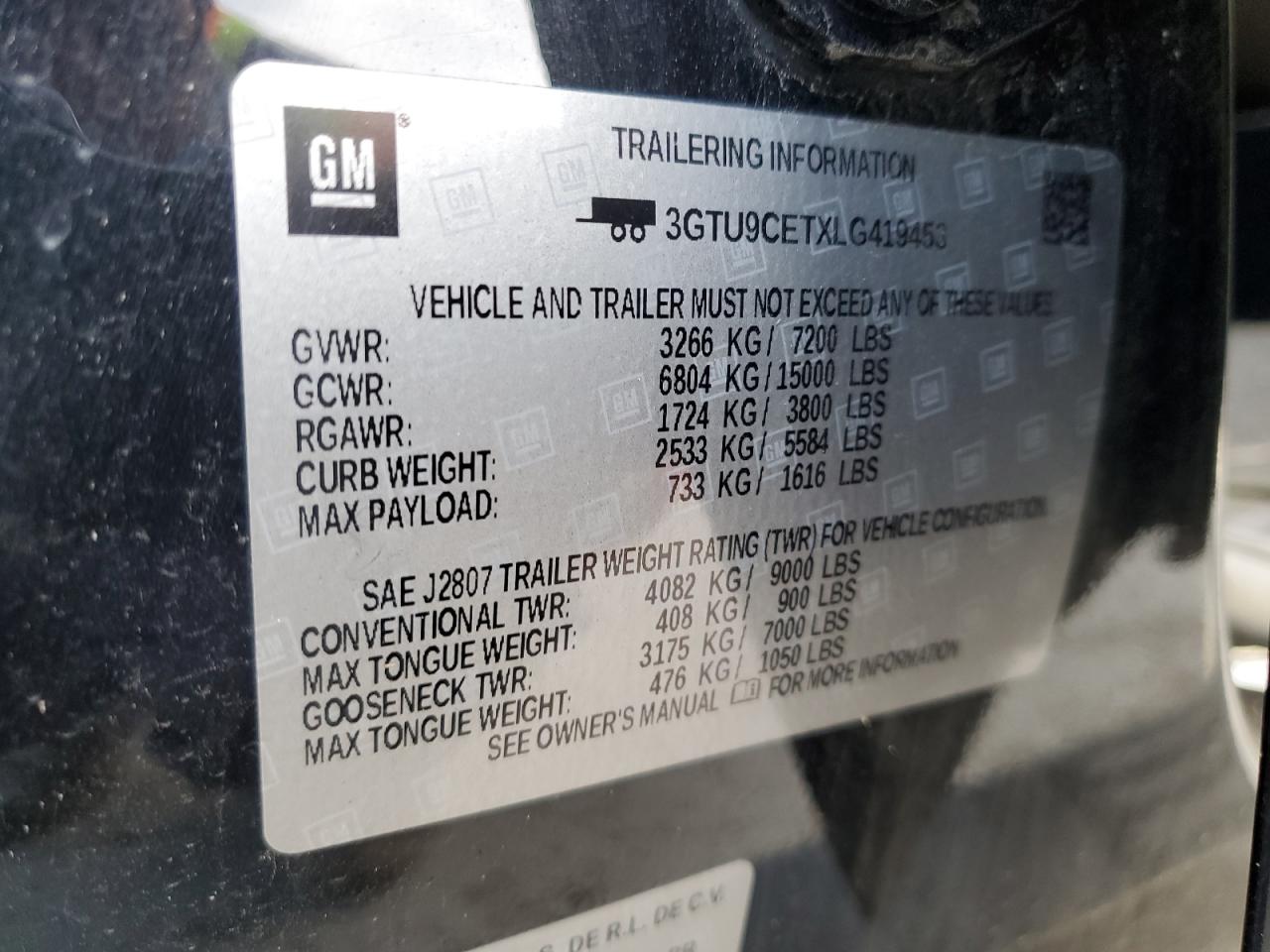 3GTU9CETXLG419453 2020 GMC Sierra K1500 Elevation