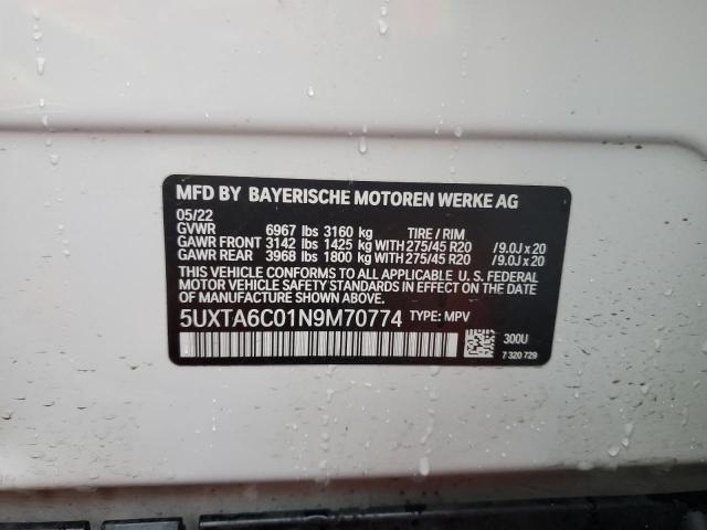 5UXTA6C01N9M70774 2022 BMW X5, photo no. 12