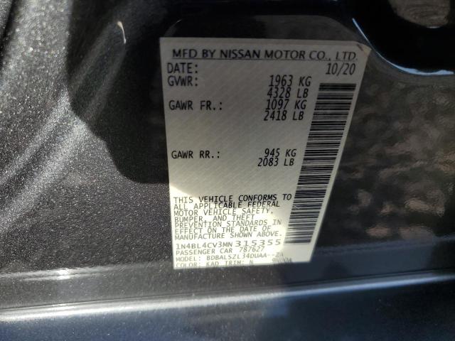 2021 NISSAN ALTIMA SR - 1N4BL4CV3MN315355