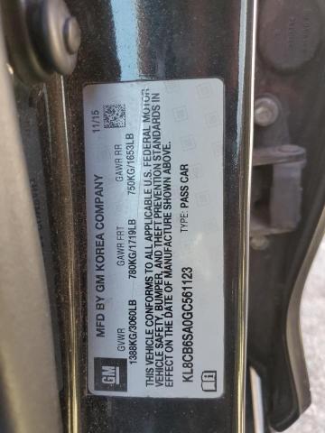 2016 CHEVROLET SPARK LS - KL8CB6SA0GC561123
