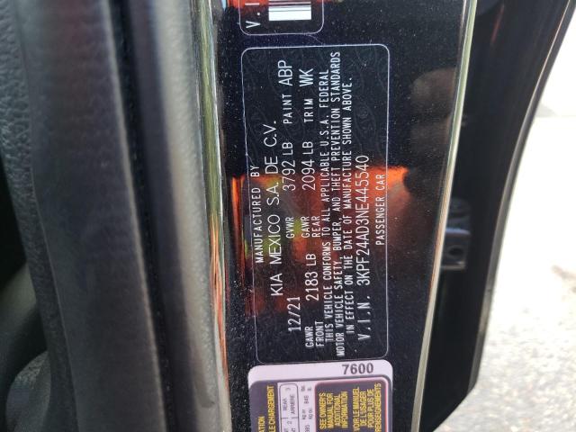 2022 KIA FORTE FE 3KPF24AD3NE445540
