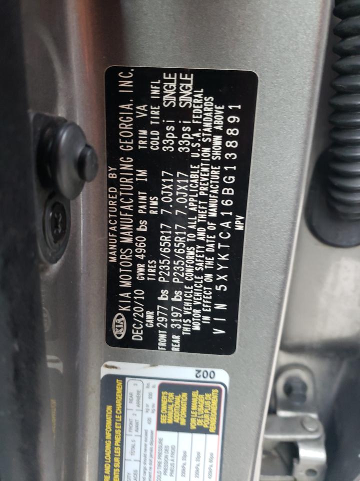 5XYKTCA16BG138891 2011 Kia Sorento Base