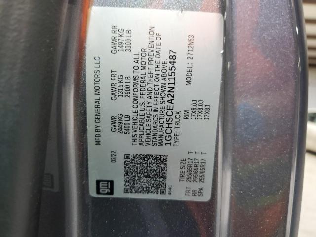 2022 CHEVROLET COLORADO L 1GCHSCEA2N1155487