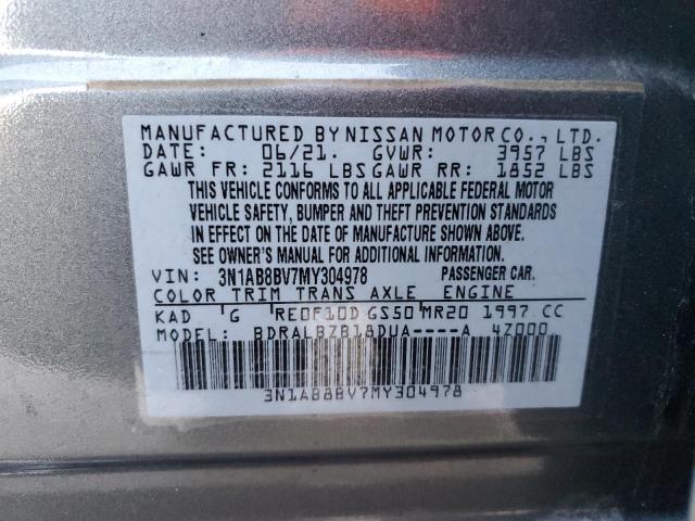 2021 NISSAN SENTRA S 3N1AB8BV7MY304978