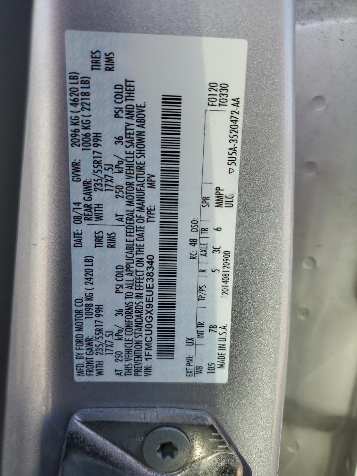 1FMCU0GX9EUE38340 2014 Ford Escape Se