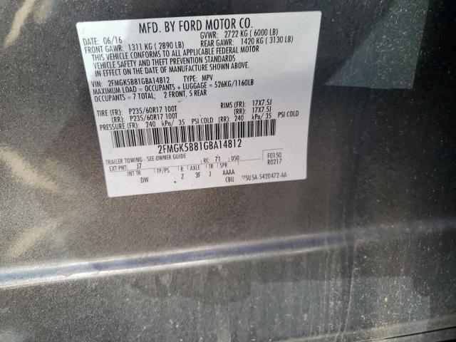 2016 FORD FLEX SE - 2FMGK5B81GBA14812