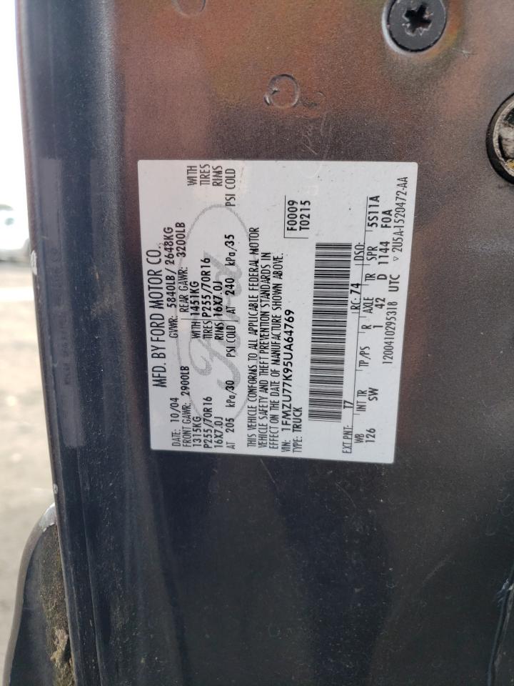 1FMZU77K95UA64769 2005 Ford Explorer Sport Trac