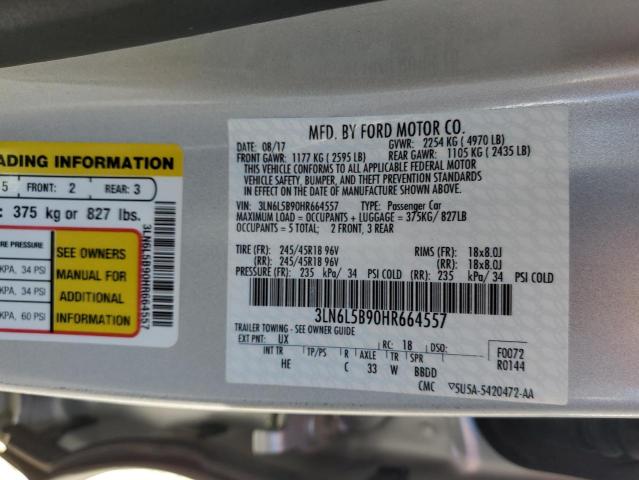2017 LINCOLN MKZ PREMIE 3LN6L5B90HR664557