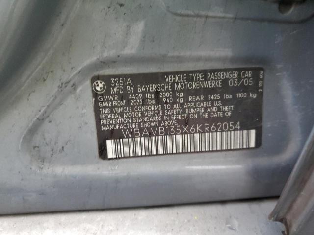 2006 BMW 325 I VIN: WBAVB135X6KR62054 Lot: 40709294
