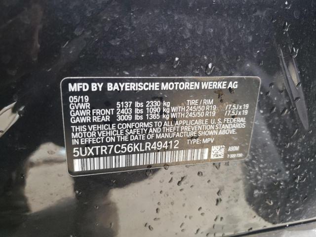 2019 BMW X3 SDRIVE3 5UXTR7C56KLR49412