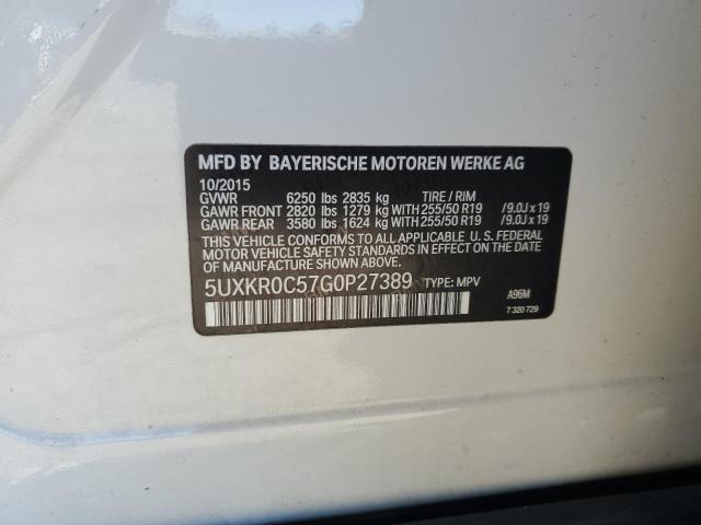 2016 BMW X5 XDRIVE3 5UXKR0C57G0P27389