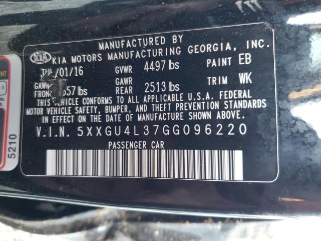 2016 KIA OPTIMA EX 5XXGU4L37GG096220