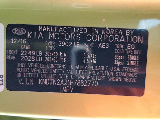 2017 KIA SOUL KNDJN2A21H7882770