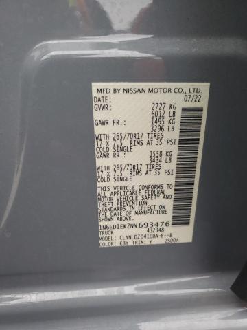 2022 NISSAN FRONTIER S 1N6ED1EK2NN693476