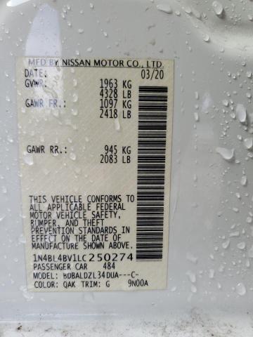 1N4BL4BV1LC250274 2020 Nissan Altima S
