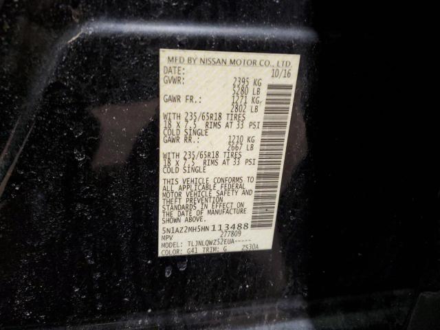 2017 NISSAN MURANO S 5N1AZ2MH5HN113488