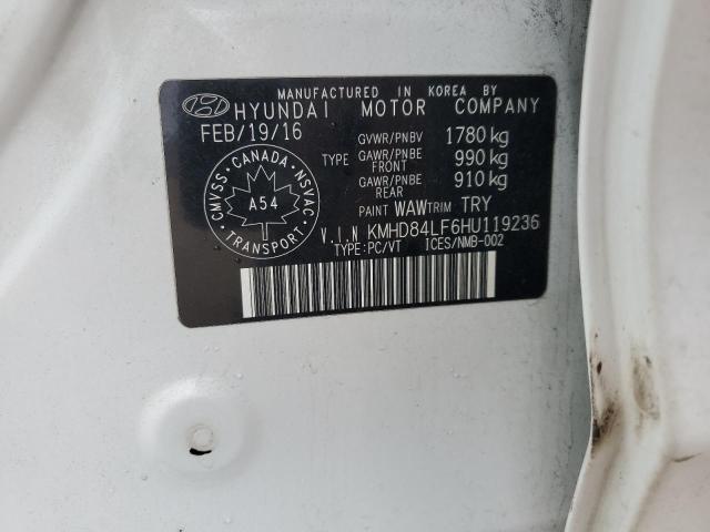 2017 HYUNDAI ELANTRA SE KMHD84LF6HU119236