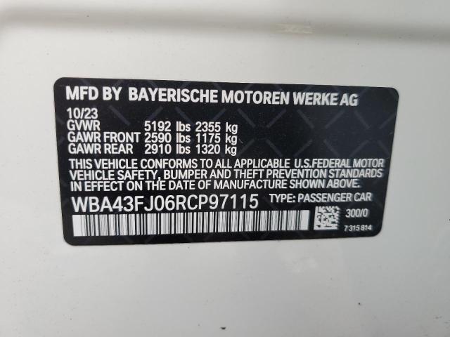 VIN WBA43FJ06RCP97115 2024 BMW 5 Series, 530 I no.12