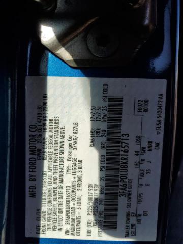 3FA6P0LU8KR165713 2019 FORD FUSION - Image 13