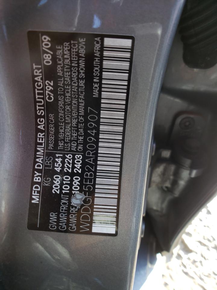 WDDGF5EB2AR094907 2010 Mercedes-Benz C 300