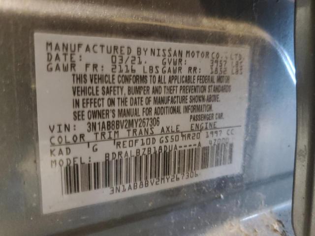 2021 NISSAN SENTRA S 3N1AB8BV2MY267306