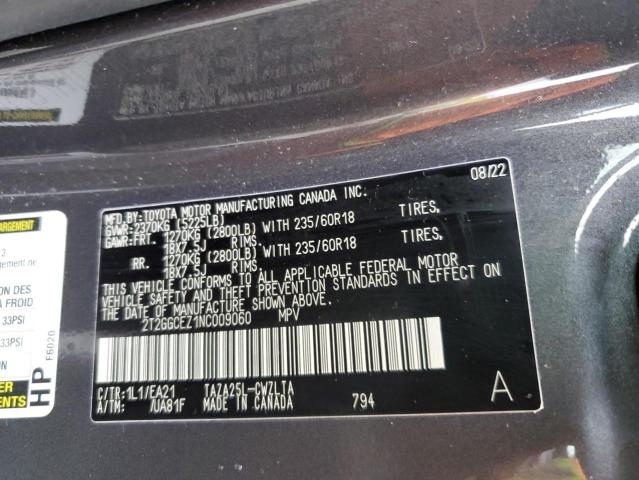 2022 LEXUS NX 350 2T2GGCEZ1NC009060