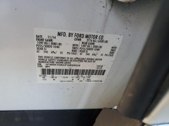 2015 FORD EXPLORER X 1FM5K7D8XFGB29335